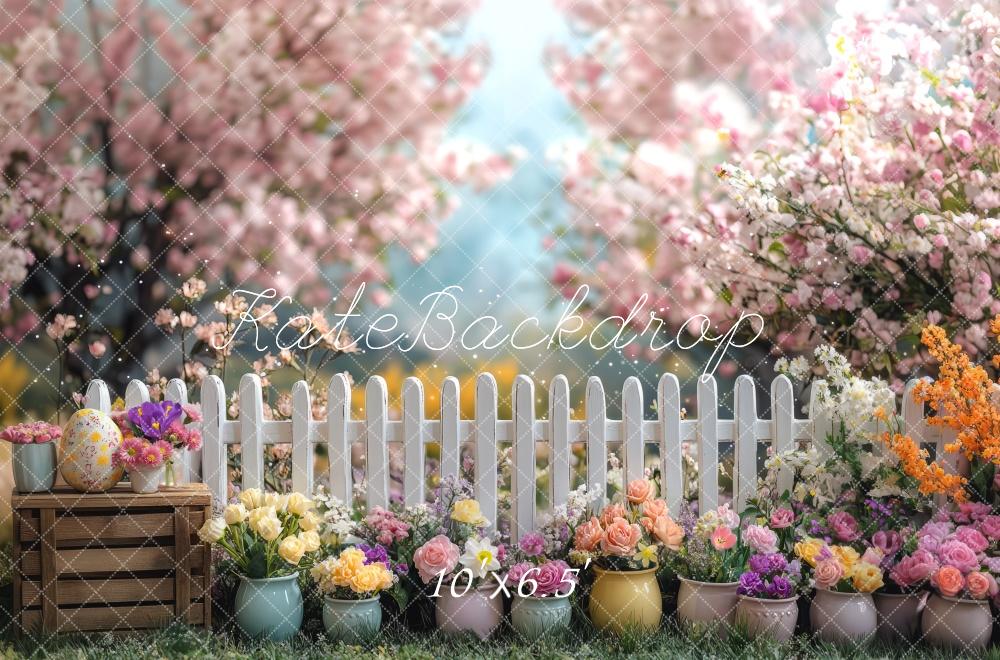 Kate Spring Floral Fence Backdrop Designed by Mini MakeBelieve - Image 2