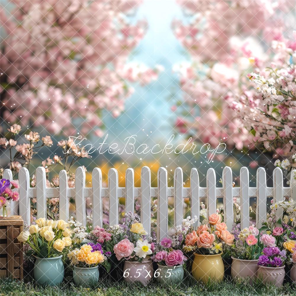 Kate Spring Floral Fence Backdrop Designed by Mini MakeBelieve - Image 4