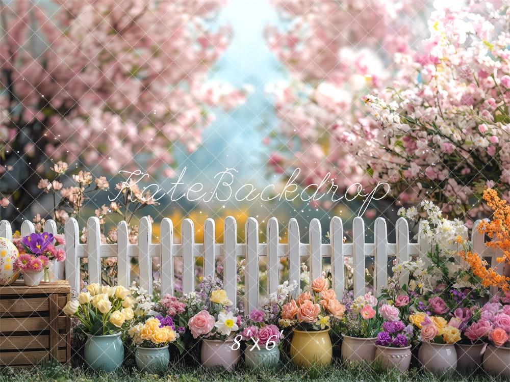 Kate Spring Floral Fence Backdrop Designed by Mini MakeBelieve - Image 5