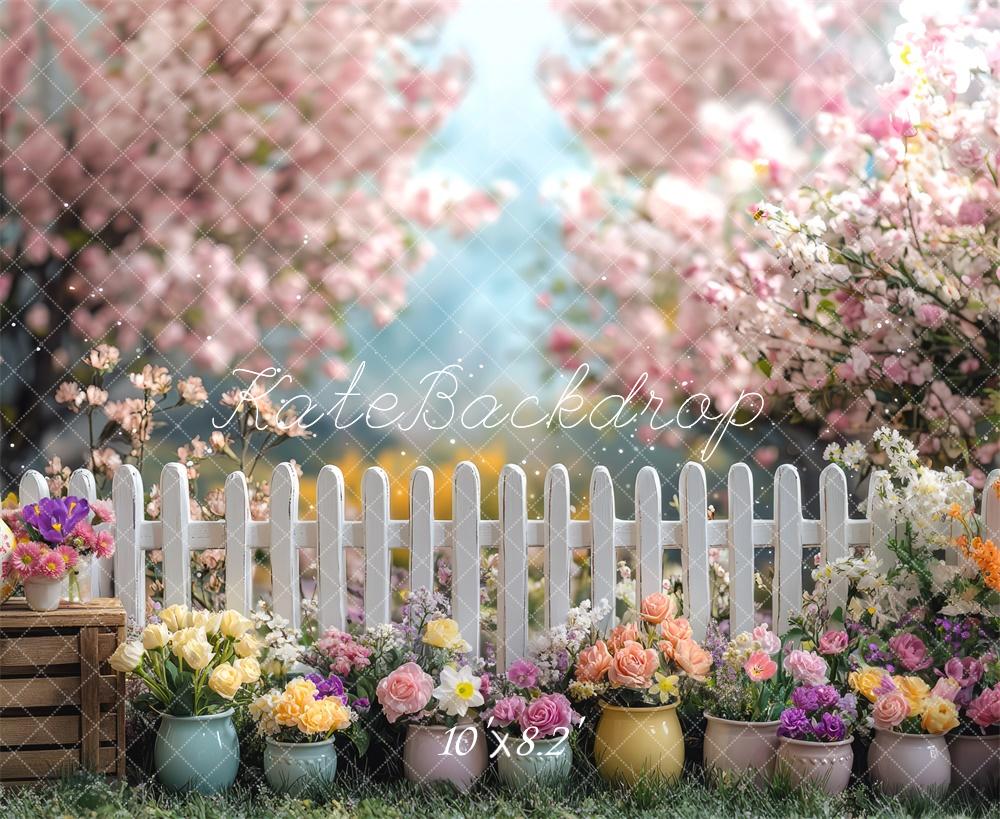 Kate Spring Floral Fence Backdrop Designed by Mini MakeBelieve - Image 6