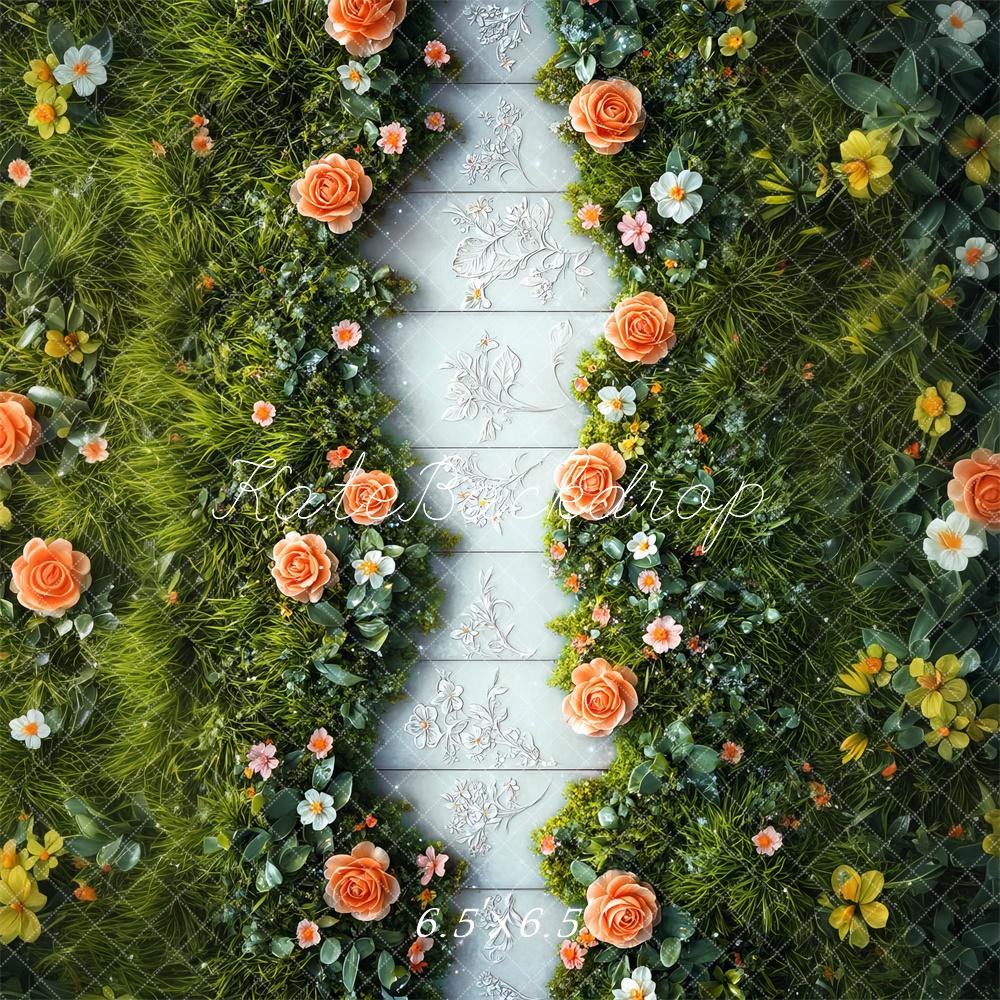 Kate Spring Floral Garden Greenery Floor Backdrop Designed by Mini MakeBelieve - Image 2