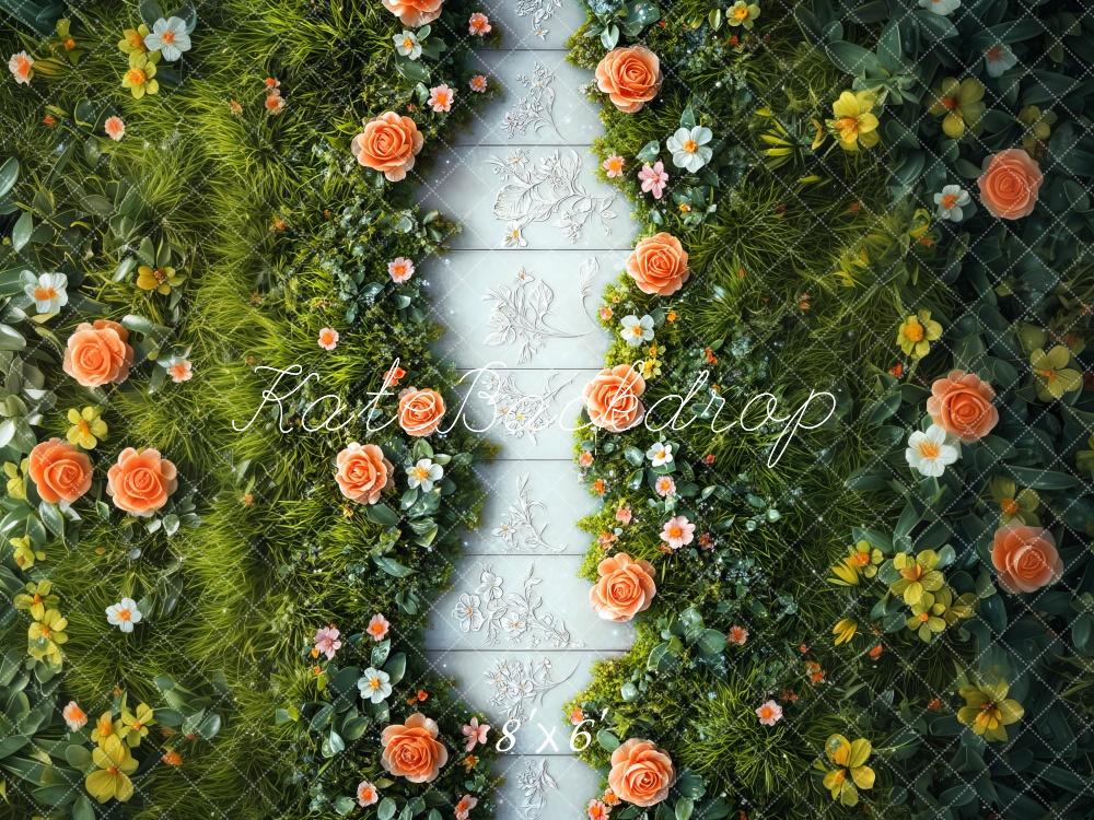 Kate Spring Floral Garden Greenery Floor Backdrop Designed by Mini MakeBelieve - Image 3