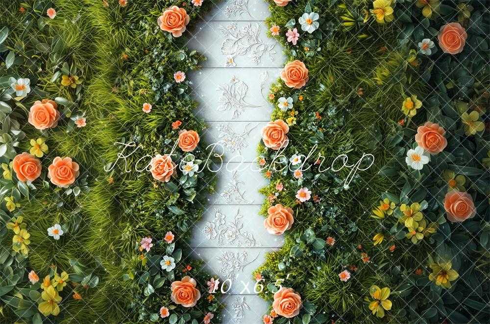 Kate Spring Floral Garden Greenery Floor Backdrop Designed by Mini MakeBelieve - Image 4