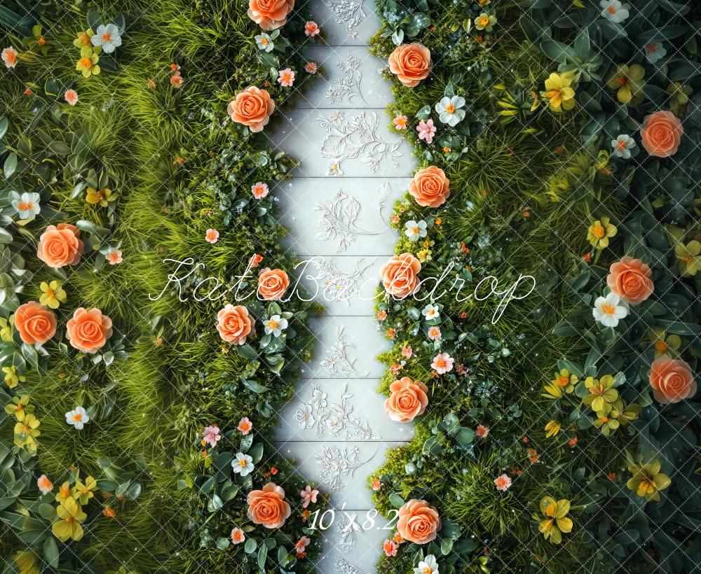 Kate Spring Floral Garden Greenery Floor Backdrop Designed by Mini MakeBelieve - Image 5