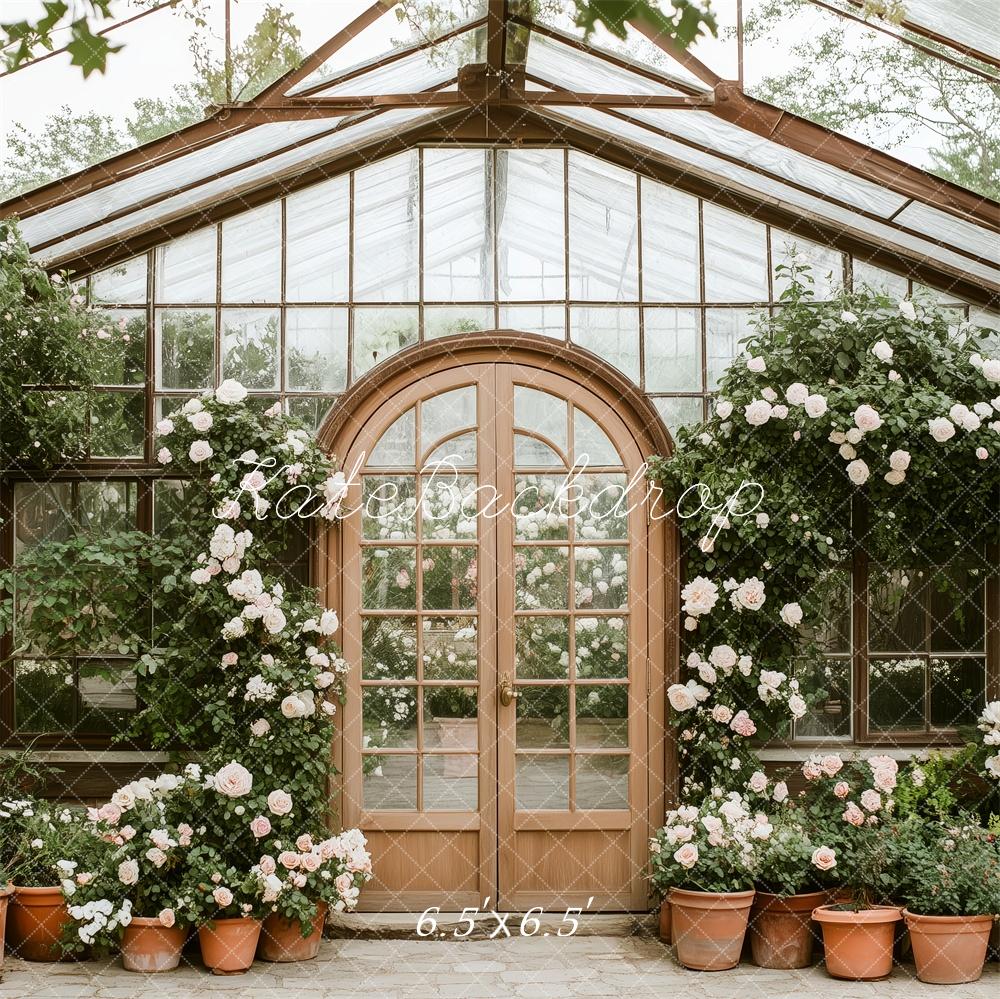 Kate Spring Floral Greenhouse Garden Backdrop Designed by Patty Robert - Image 4