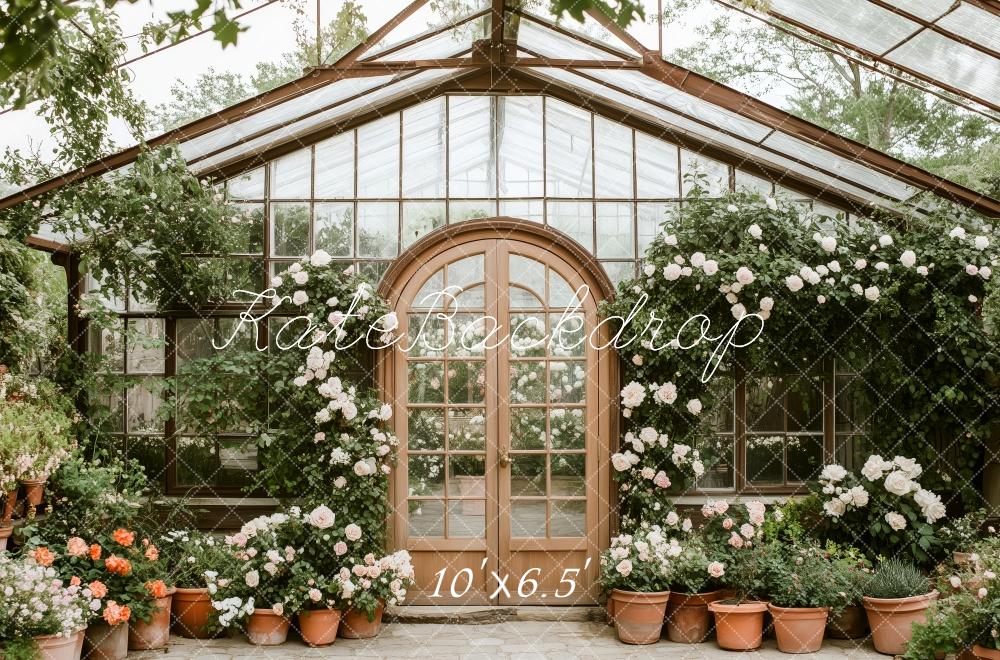 Kate Spring Floral Greenhouse Garden Backdrop Designed by Patty Robert - Image 5