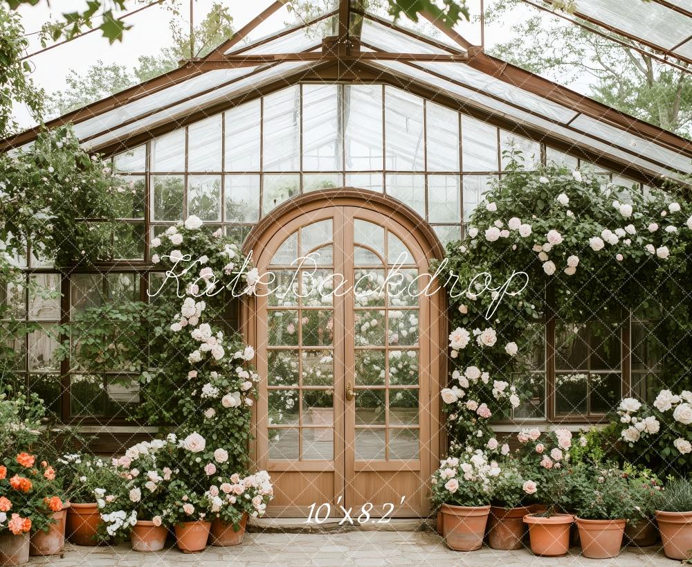 Kate Spring Floral Greenhouse Garden Backdrop Designed by Patty Robert - Image 6