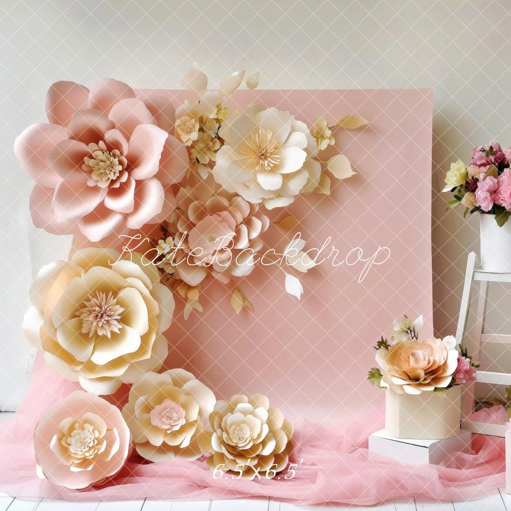 Kate Spring Floral Pink Arch Backdrop Designed by Patty Robert - Image 2