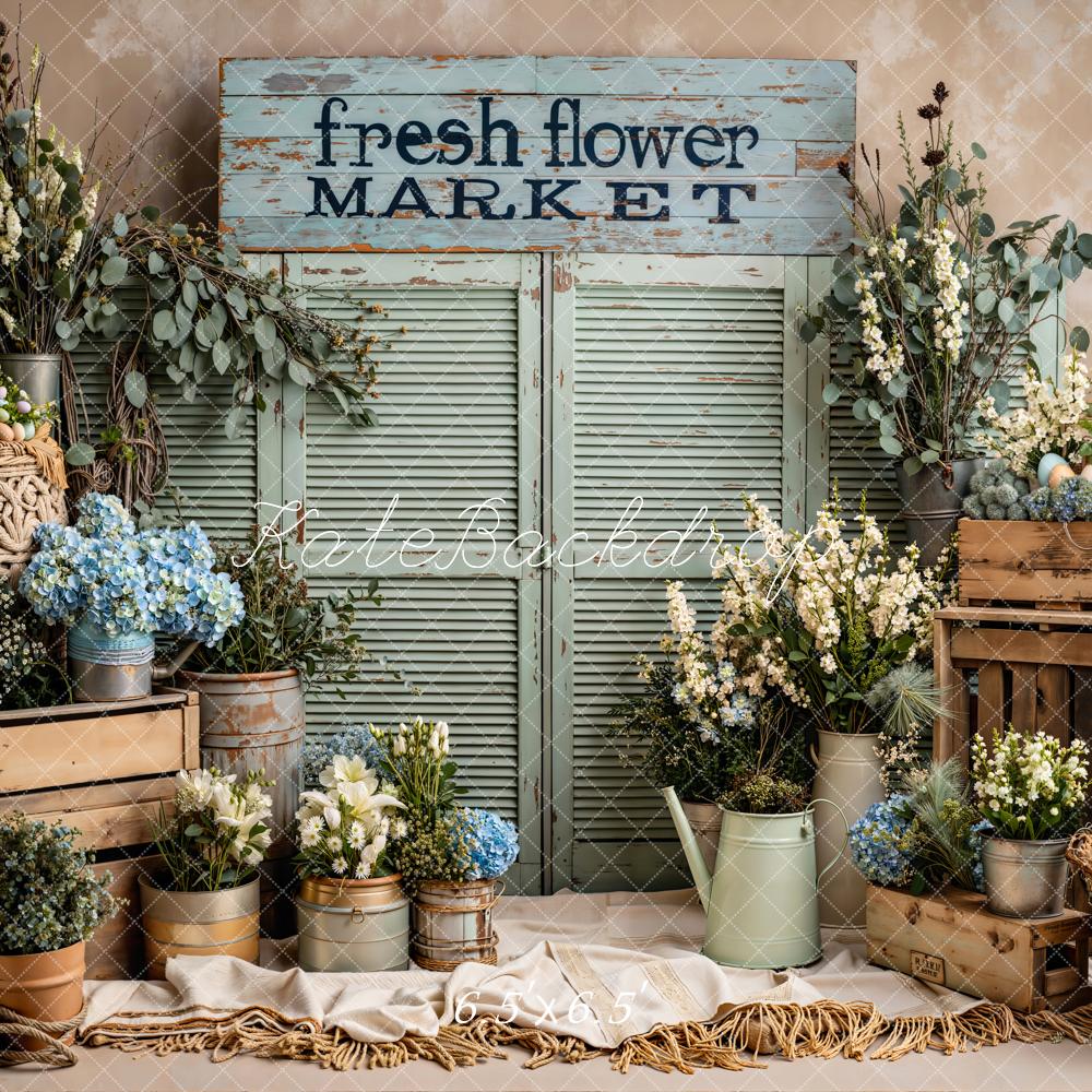 Kate Spring Florals Market Rustic Crates Backdrop Designed by Emstselch - Image 2