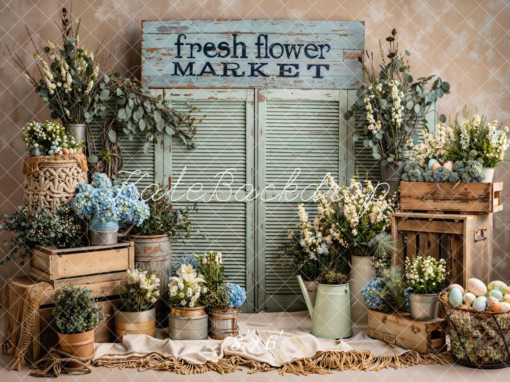 Kate Spring Florals Market Rustic Crates Backdrop Designed by Emstselch - Image 3