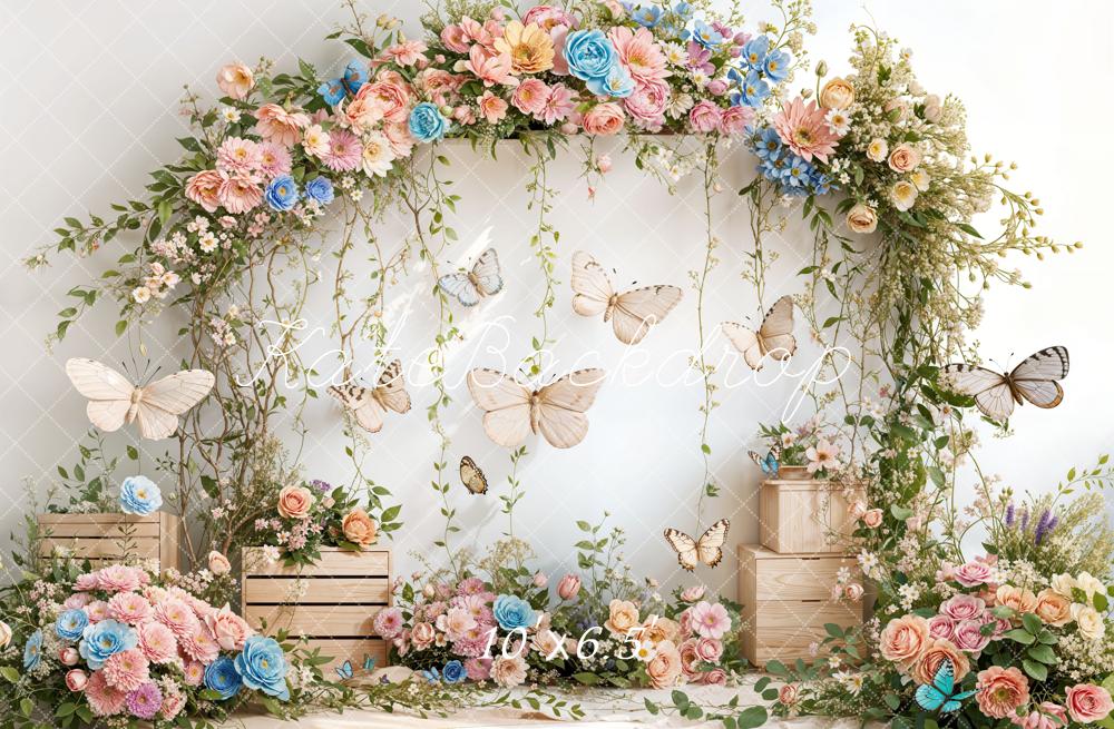 Kate Spring Flower Arch Butterfly Backdrop Designed by Emetselch - Image 4