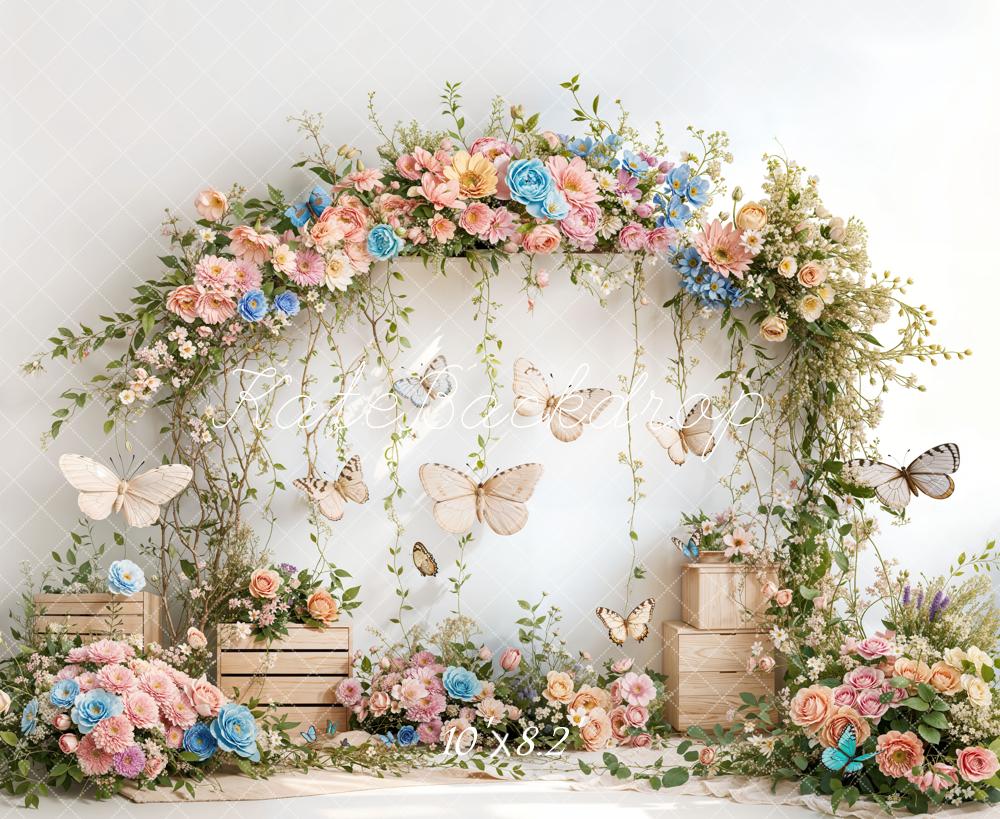 Kate Spring Flower Arch Butterfly Backdrop Designed by Emetselch - Image 5
