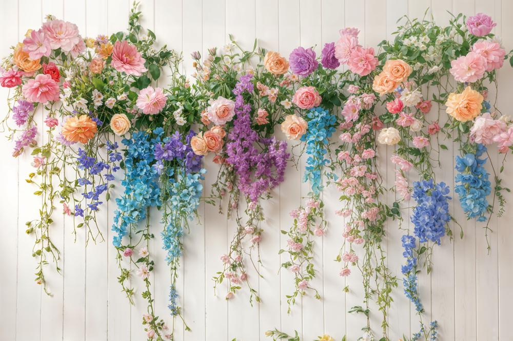 Kate Spring Flower Arch Colorful Fleece Backdrop Designed by Emetselch - Image 4