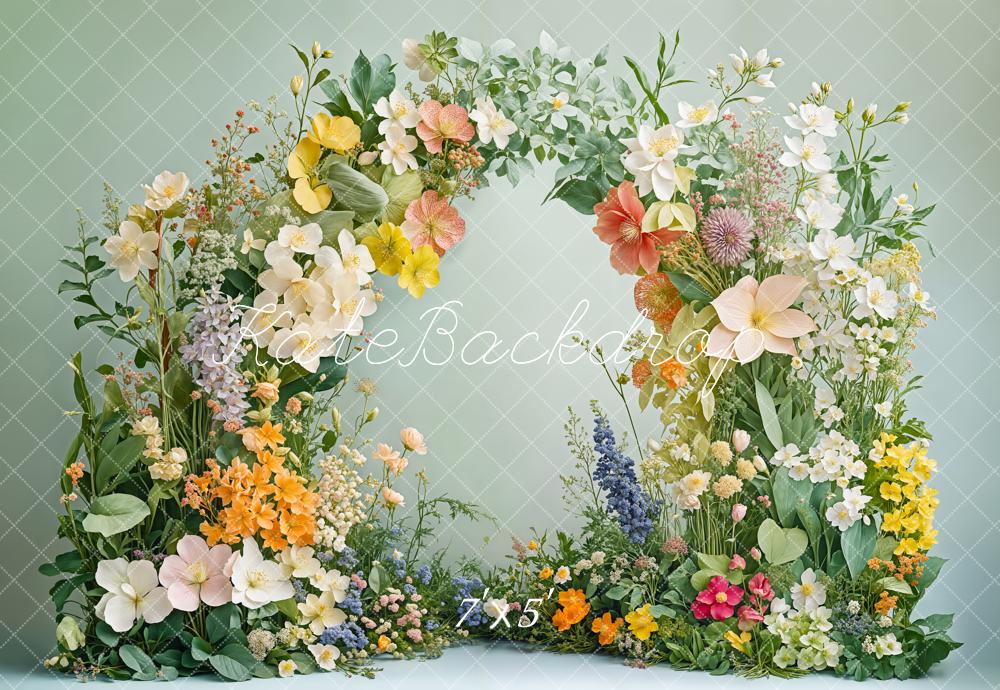 Kate Spring Flower Arch Greenery Backdrop Designed by Emetselch