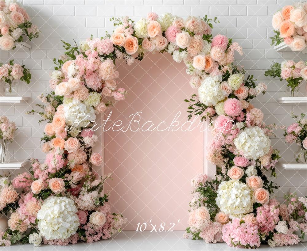 Kate Spring Flower Arch Pink Backdrop Designed by Mini MakeBelieve - Image 5