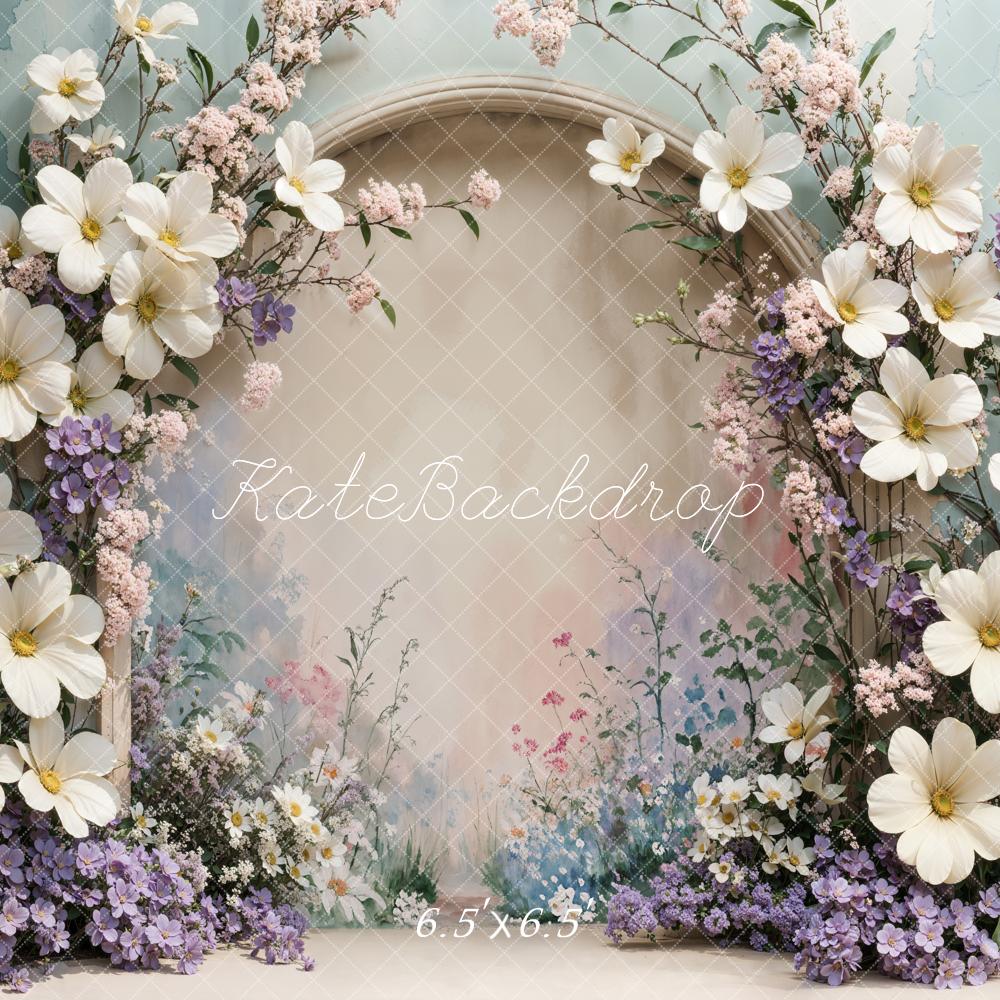 Kate Spring Flower Arch Purple Backdrop Designed by Emetselch - Image 2