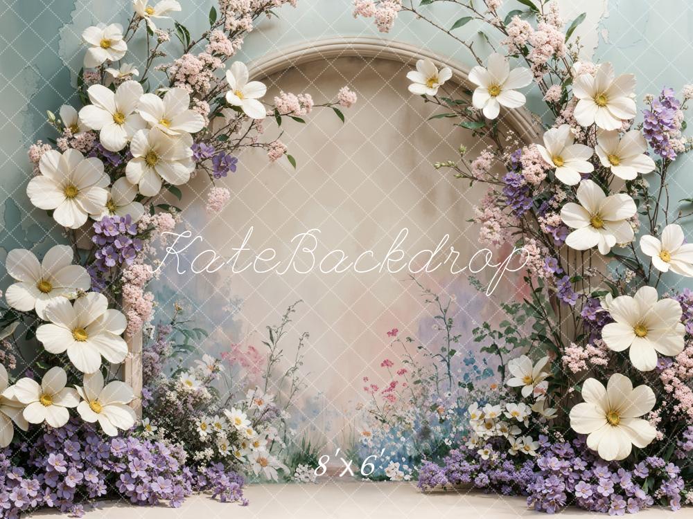 Kate Spring Flower Arch Purple Backdrop Designed by Emetselch - Image 3