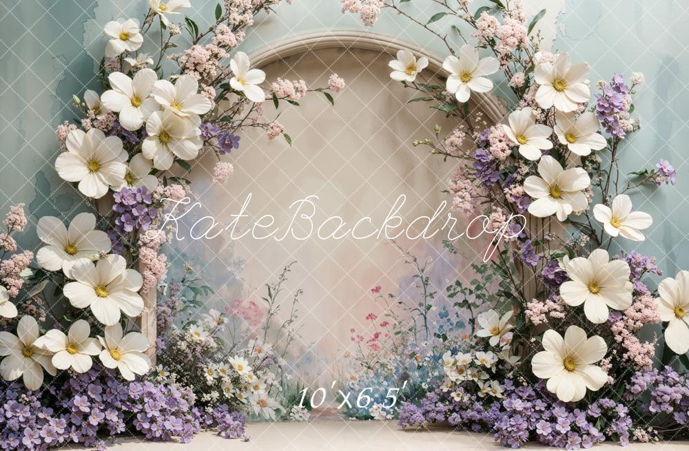 Kate Spring Flower Arch Purple Backdrop Designed by Emetselch - Image 4