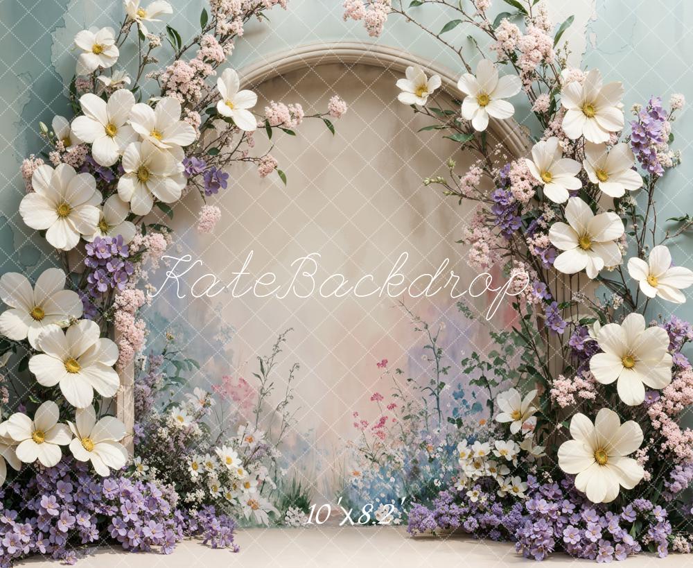Kate Spring Flower Arch Purple Backdrop Designed by Emetselch - Image 5