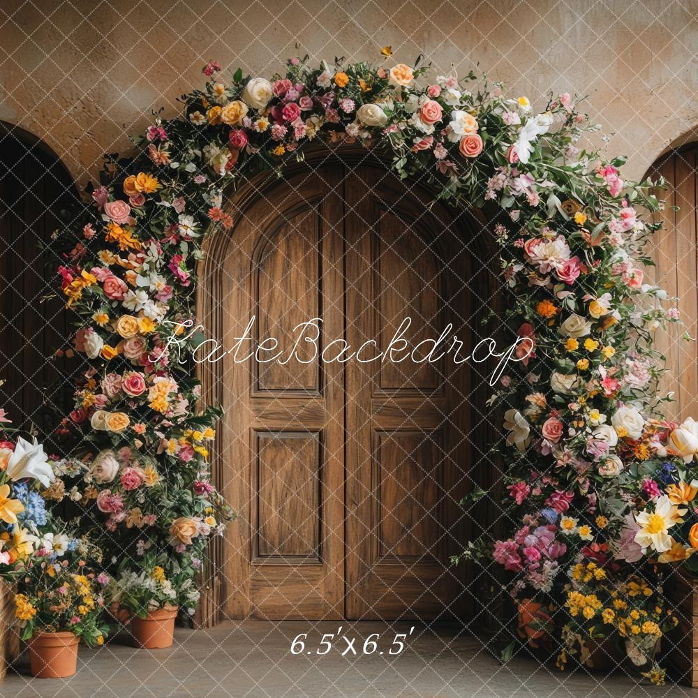 Kate Spring Flower Arch Rustic Door Backdrop Designed by Mini MakeBelieve - Image 2