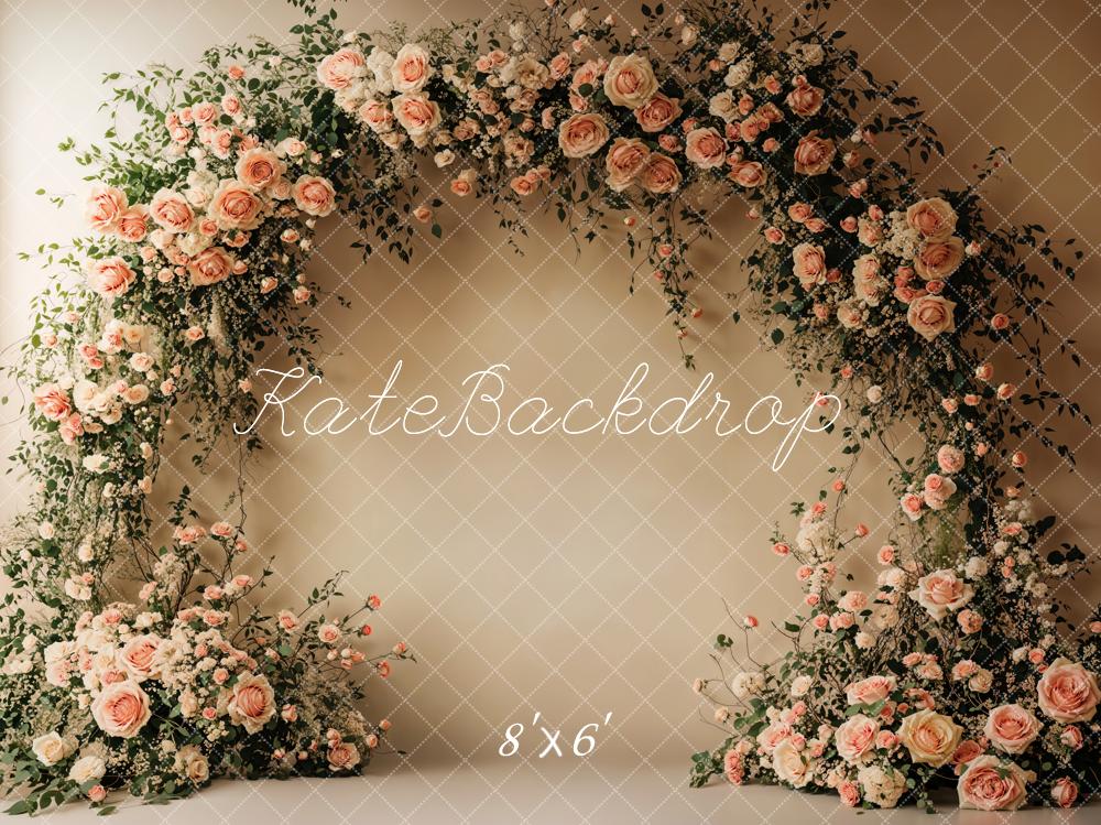 Kate Spring Flower Arch Wedding Fleece Backdrop Designed by Emetselch - Image 2