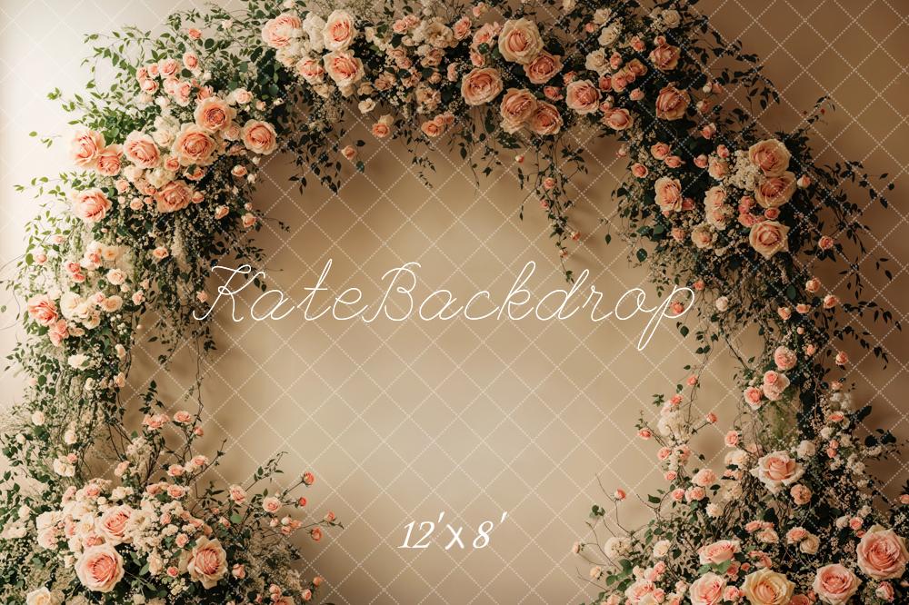 Kate Spring Flower Arch Wedding Fleece Backdrop Designed by Emetselch - Image 4
