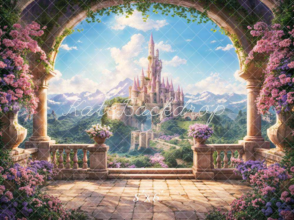 Kate Spring Flower Arch Windowsill Castle Backdrop Designed by Chain Photography - Image 5