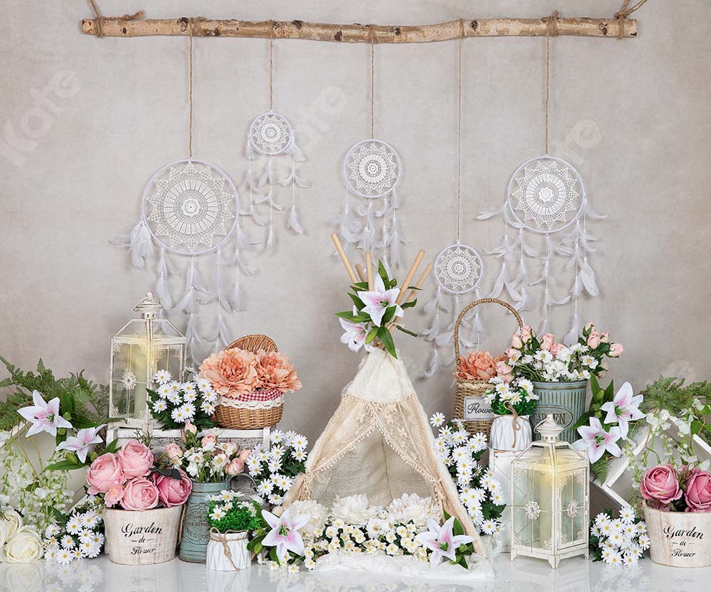 Kate Spring Flower Backdrop Tent Bohemian Pendant Designed by Emetselch - Image 4