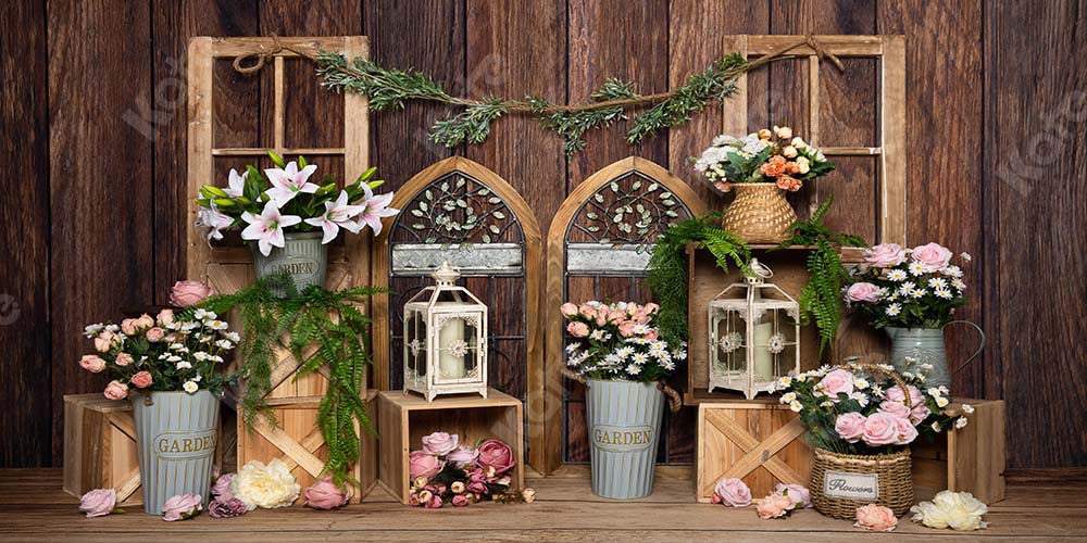 Kate Spring Flower Backdrop Wood Wall Designed by Emetselch - Image 4