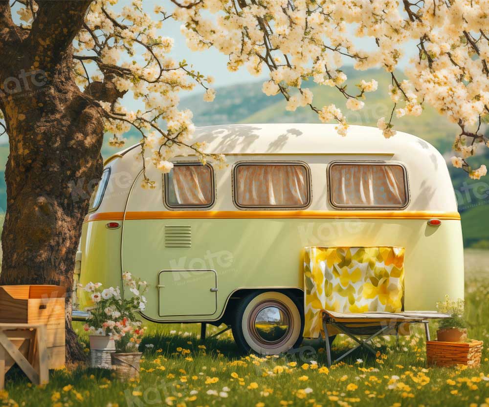 Kate Spring Flower Camping Car Backdrop Designed by Emetselch - Image 4