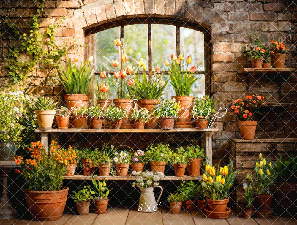 Kate Spring Flower Plant Window Room Backdrop Designed by Emetselch - Image 7