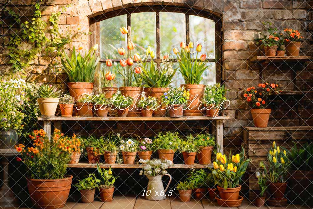 Kate Spring Flower Plant Window Room Backdrop Designed by Emetselch - Image 8