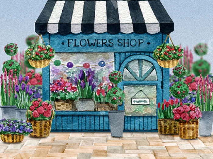 Kate Spring Flower Shop Backdrop Designed By Claire - Image 2