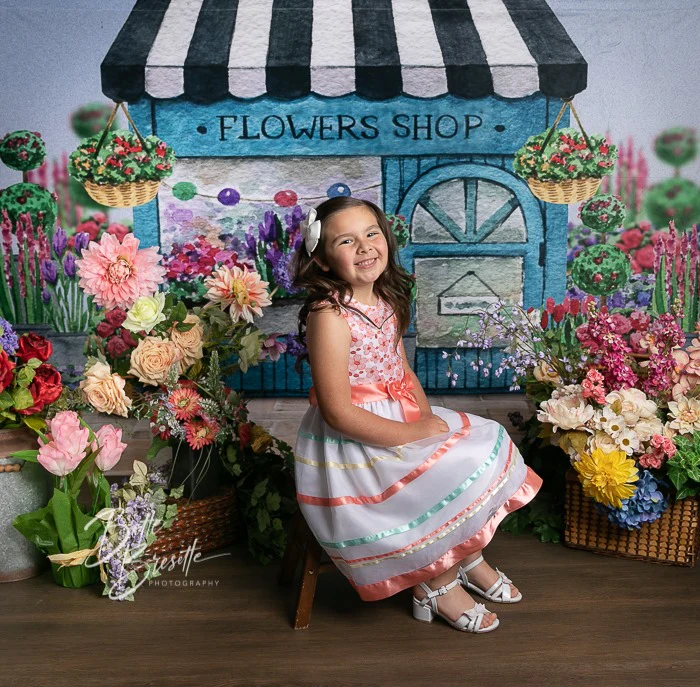 Kate Spring Flower Shop Backdrop Designed By Claire - Image 3