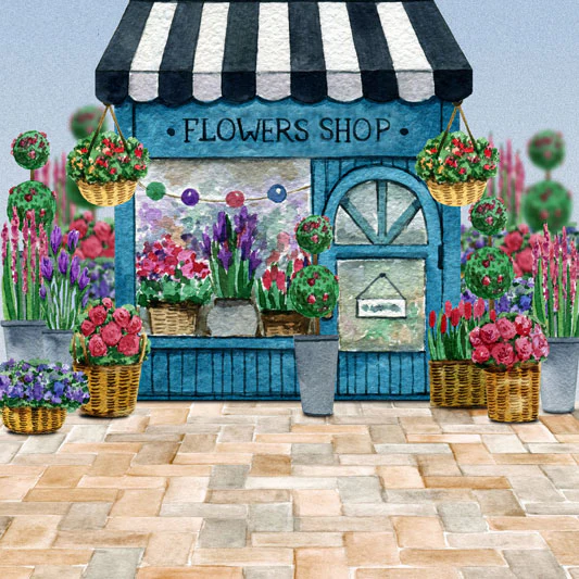Kate Spring Flower Shop Backdrop Designed By Claire - Image 5
