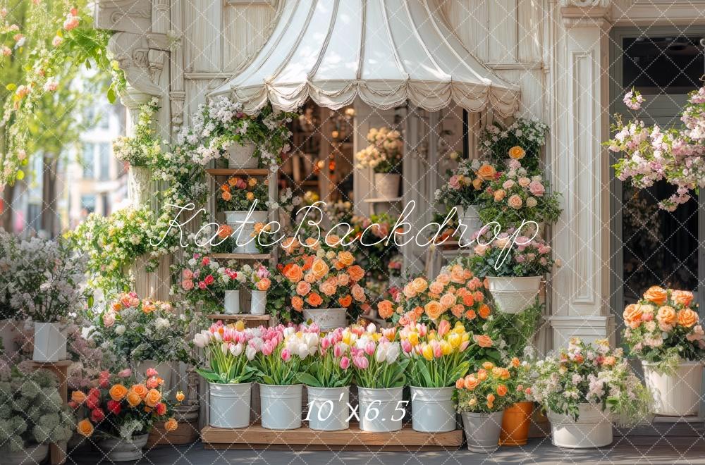 Kate Spring Flower Shop Floral Backdrop Designed by Mini MakeBelieve - Image 2