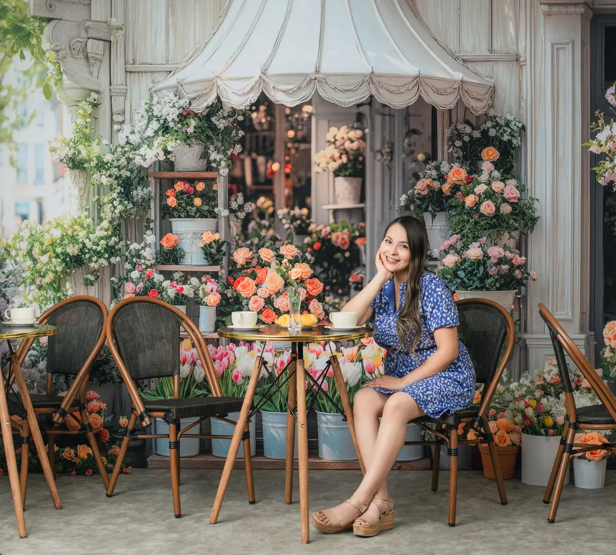 Kate Spring Flower Shop Floral Backdrop Designed by Mini MakeBelieve - Image 4
