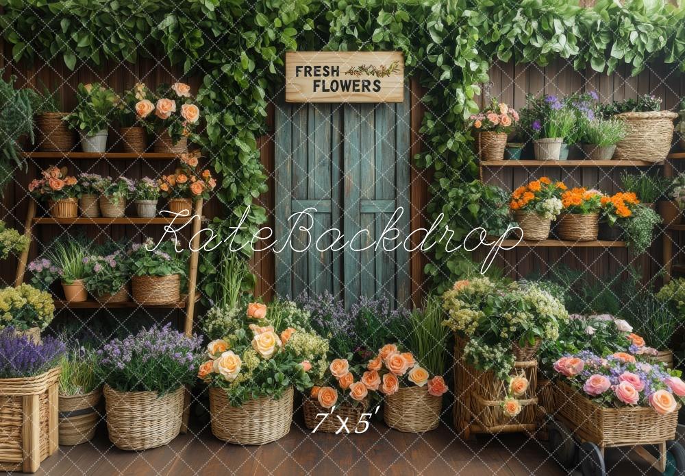 Kate Spring Flower Shop Rustic Backdrop Designed by Mini MakeBelieve - Image 2