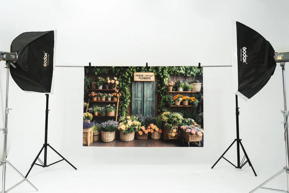 Kate Spring Flower Shop Rustic Backdrop Designed by Mini MakeBelieve - Image 3