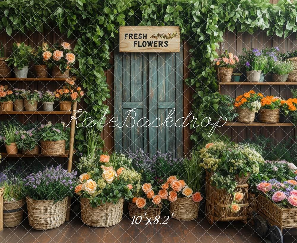 Kate Spring Flower Shop Rustic Backdrop Designed by Mini MakeBelieve - Image 7