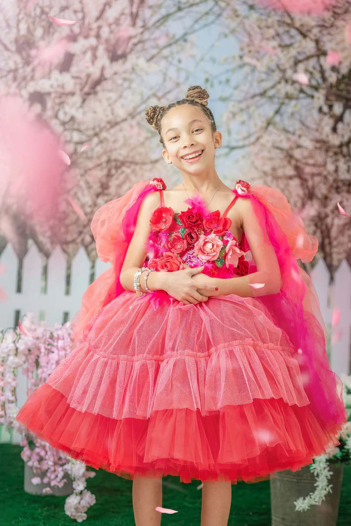 Kate Spring Flower Tree Backdrop Fence Designed by Chain Photography - Image 7