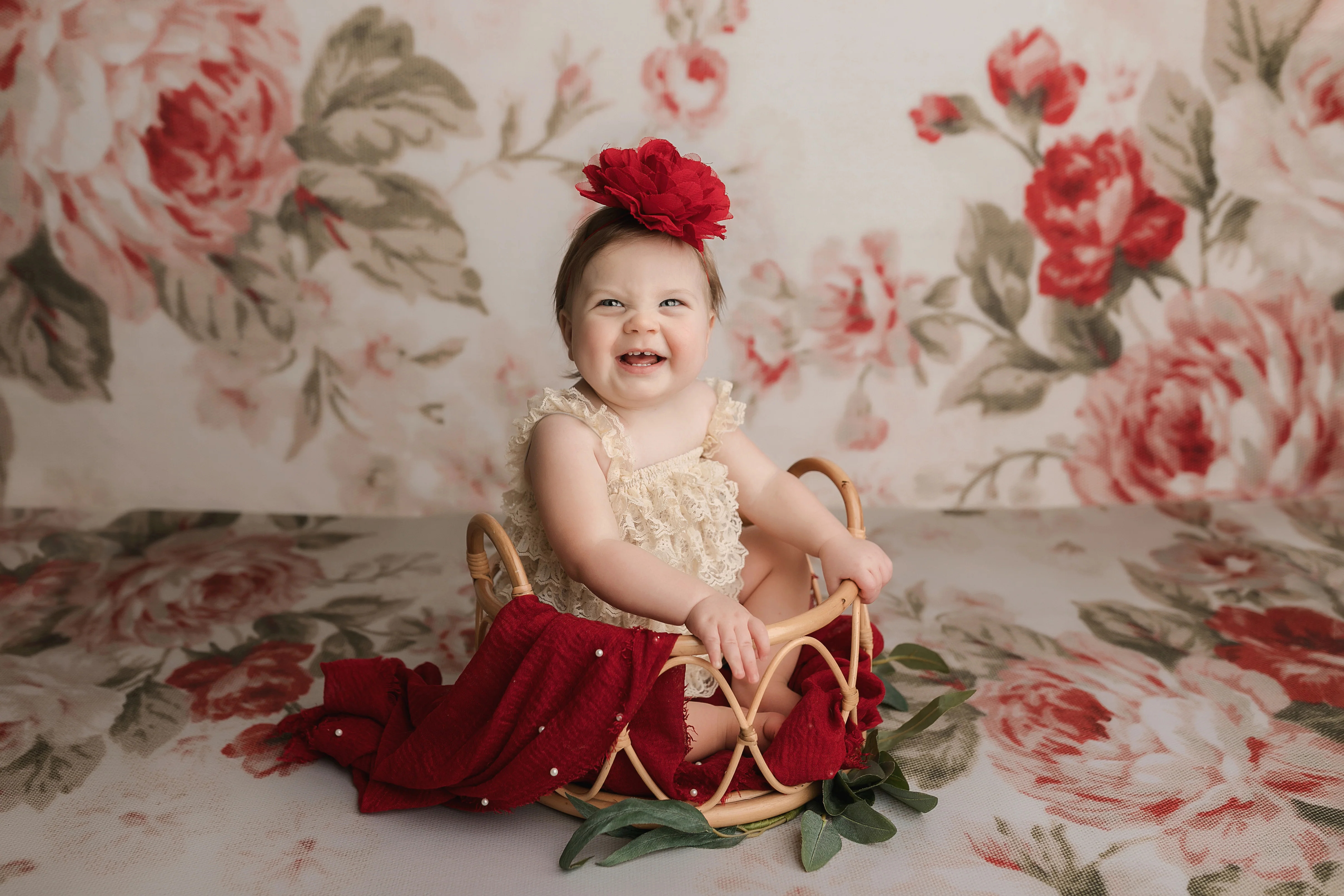 Kate Spring Flower White Wall Backdrops For Children Photography - Image 3
