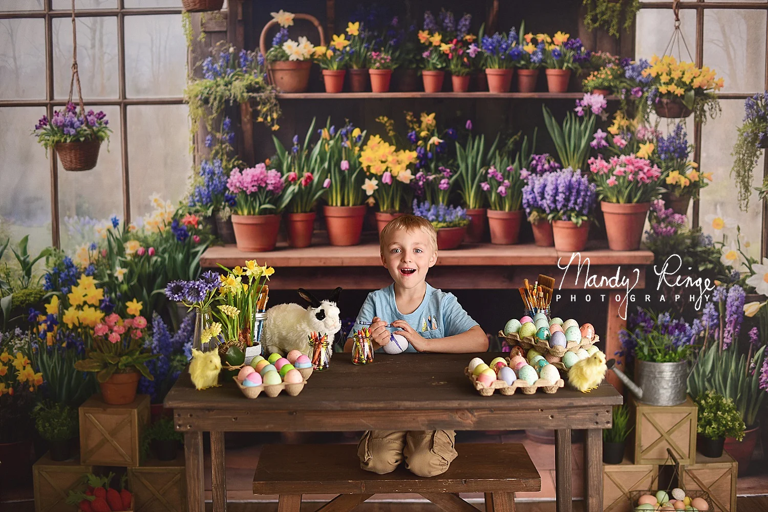 Kate Spring Flower Window Garden Backdrop Designed by Emetselch