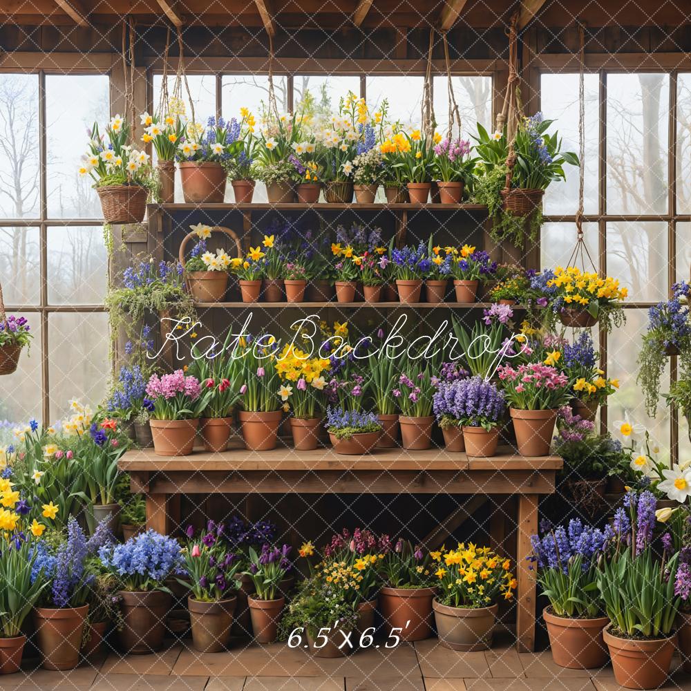 Kate Spring Flower Window Garden Backdrop Designed by Emetselch - Image 4