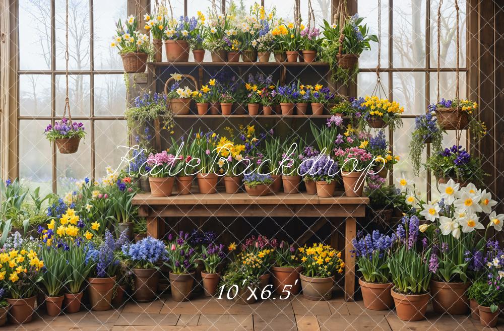 Kate Spring Flower Window Garden Backdrop Designed by Emetselch - Image 5