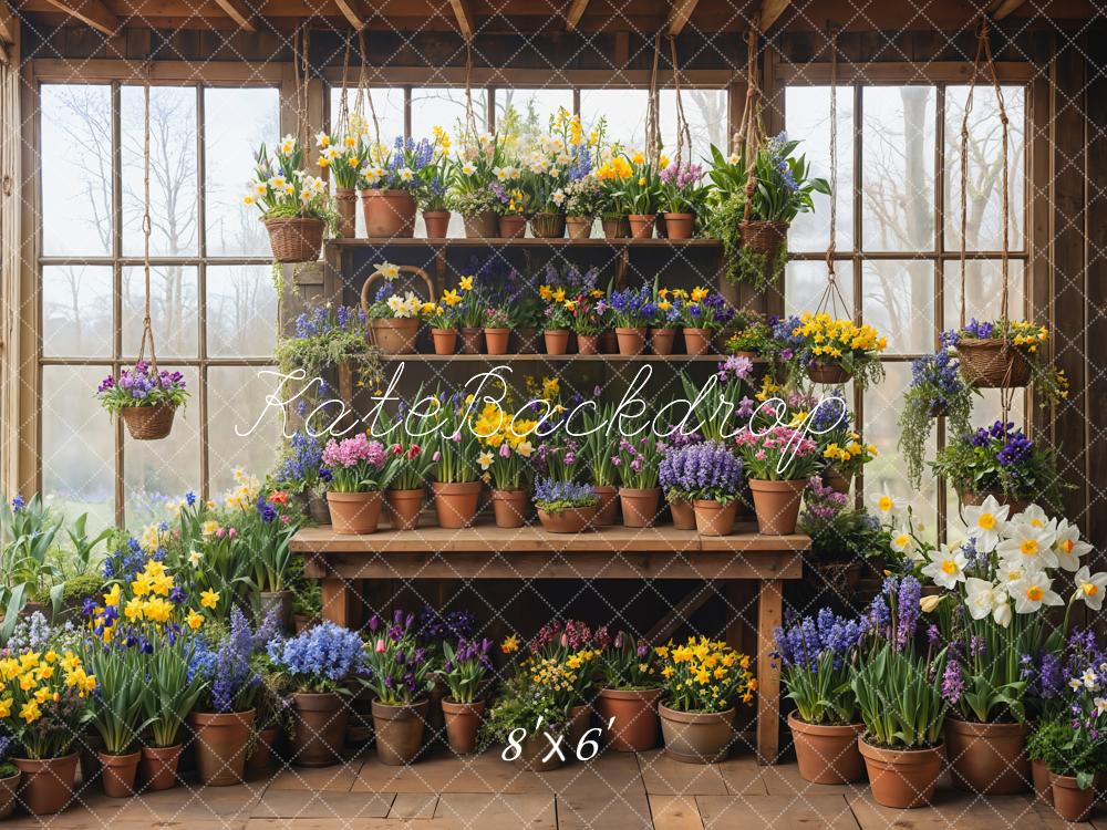 Kate Spring Flower Window Garden Backdrop Designed by Emetselch - Image 6