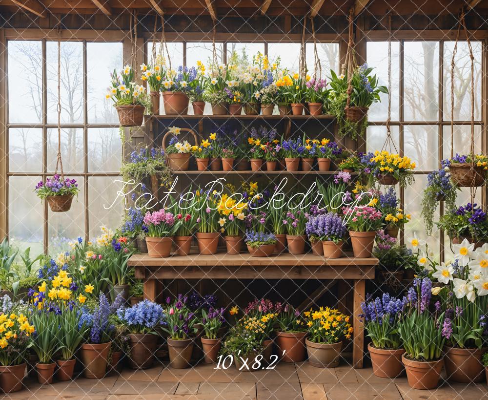 Kate Spring Flower Window Garden Backdrop Designed by Emetselch - Image 7
