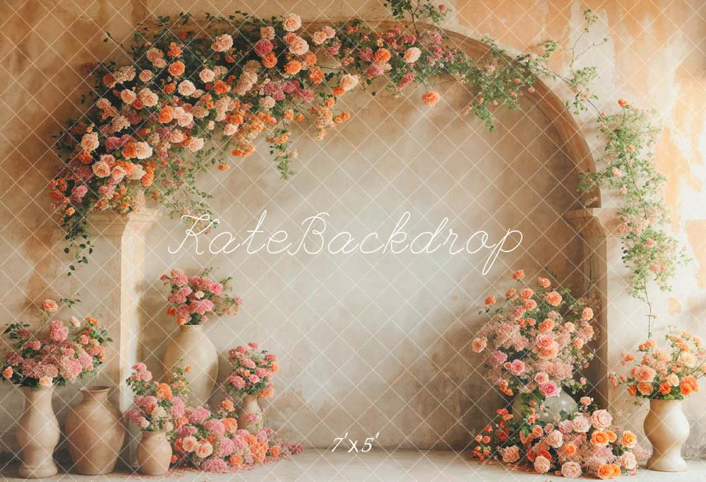 Kate Spring Flowers Arch Wall Backdrop Designed by Emetselch - Image 2