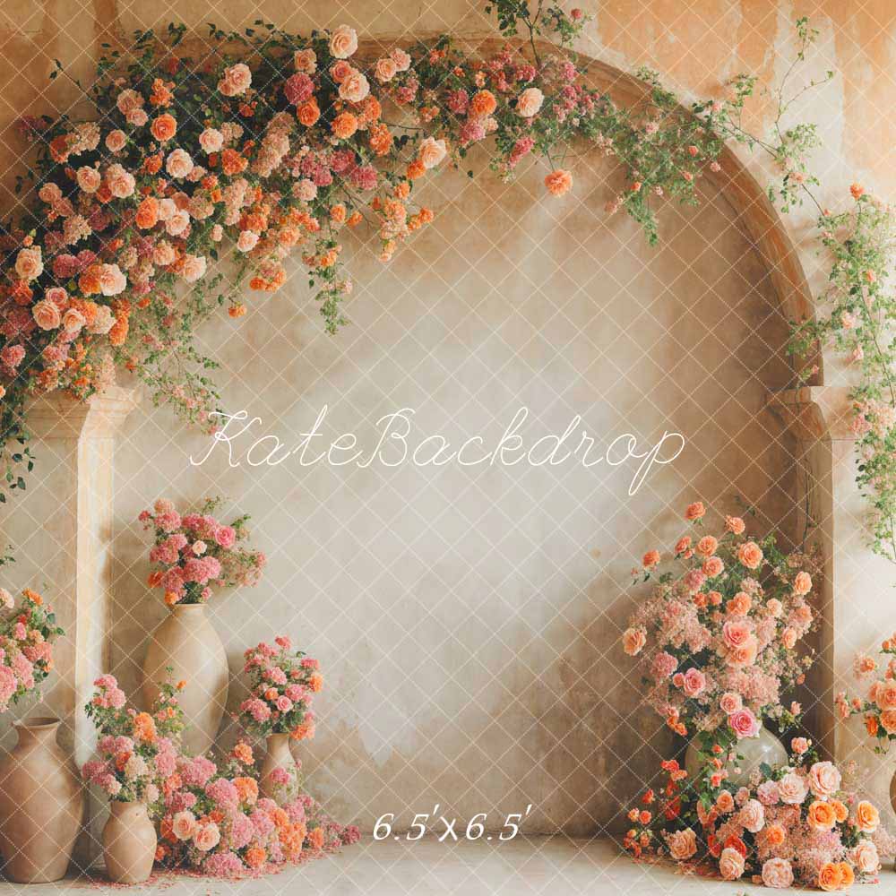 Kate Spring Flowers Arch Wall Backdrop Designed by Emetselch - Image 6