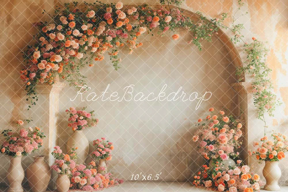 Kate Spring Flowers Arch Wall Backdrop Designed by Emetselch - Image 8